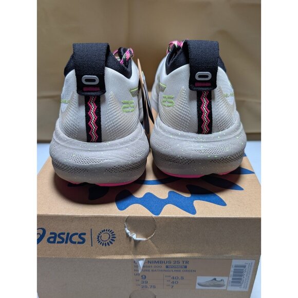 ASICS Gel-Nimbus 25 TR Women Nature Bathing Lime Green Running Shoes Sz 9 - Picture 6 of 15